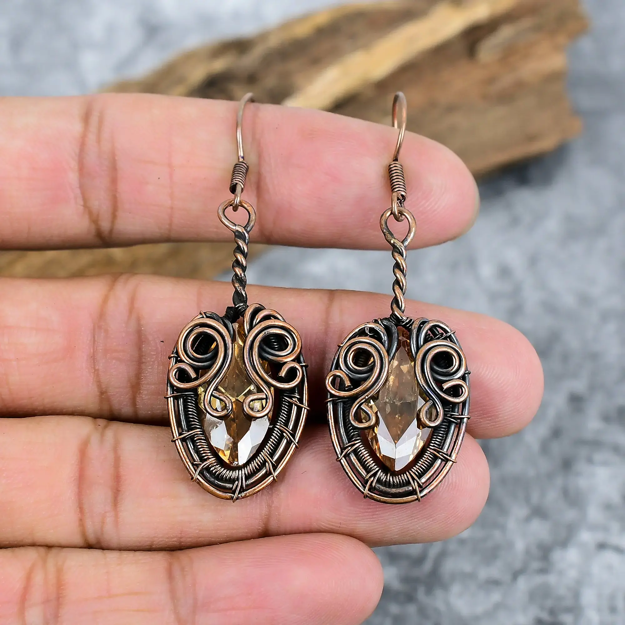 Copper Earrings thumb