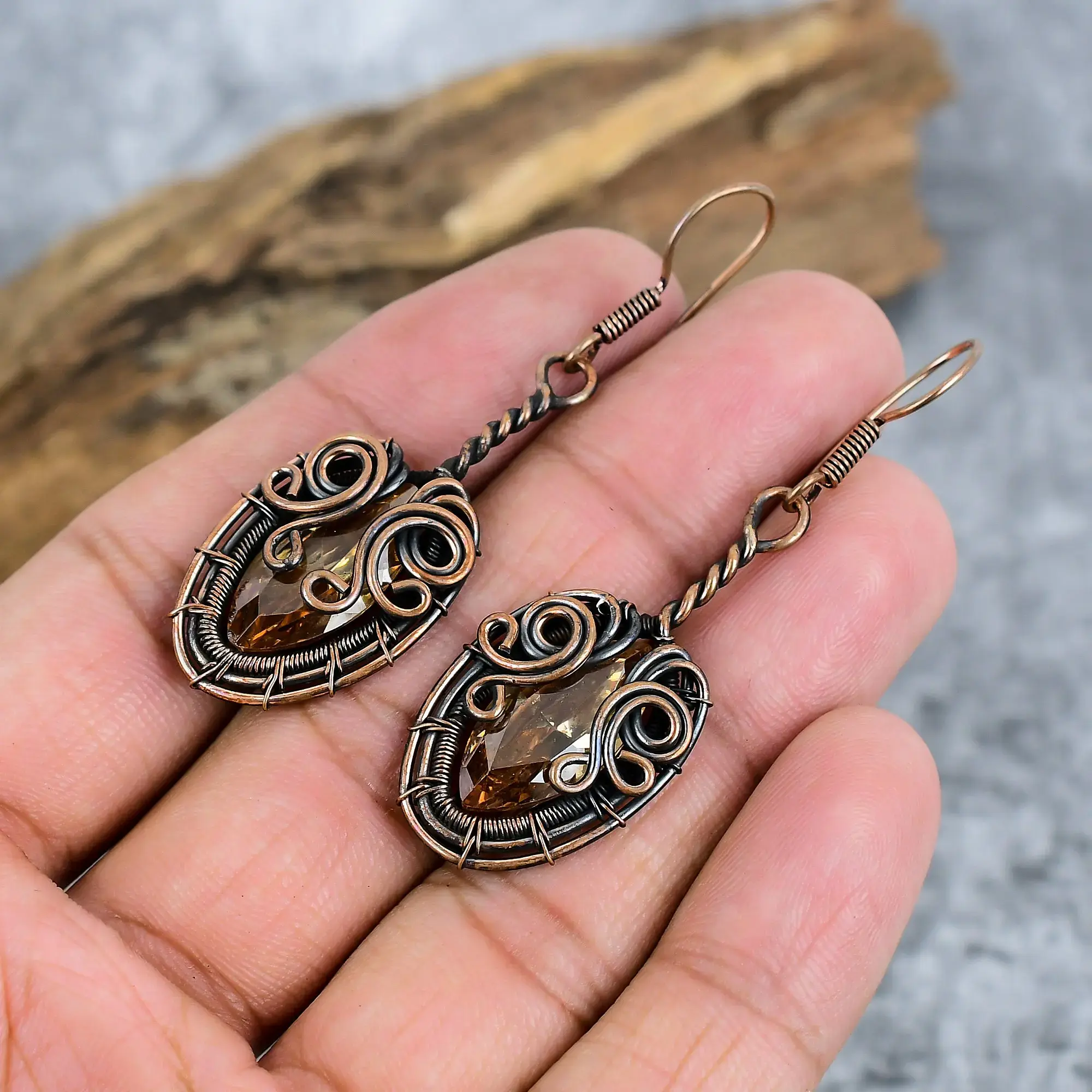 Copper Earrings thumb