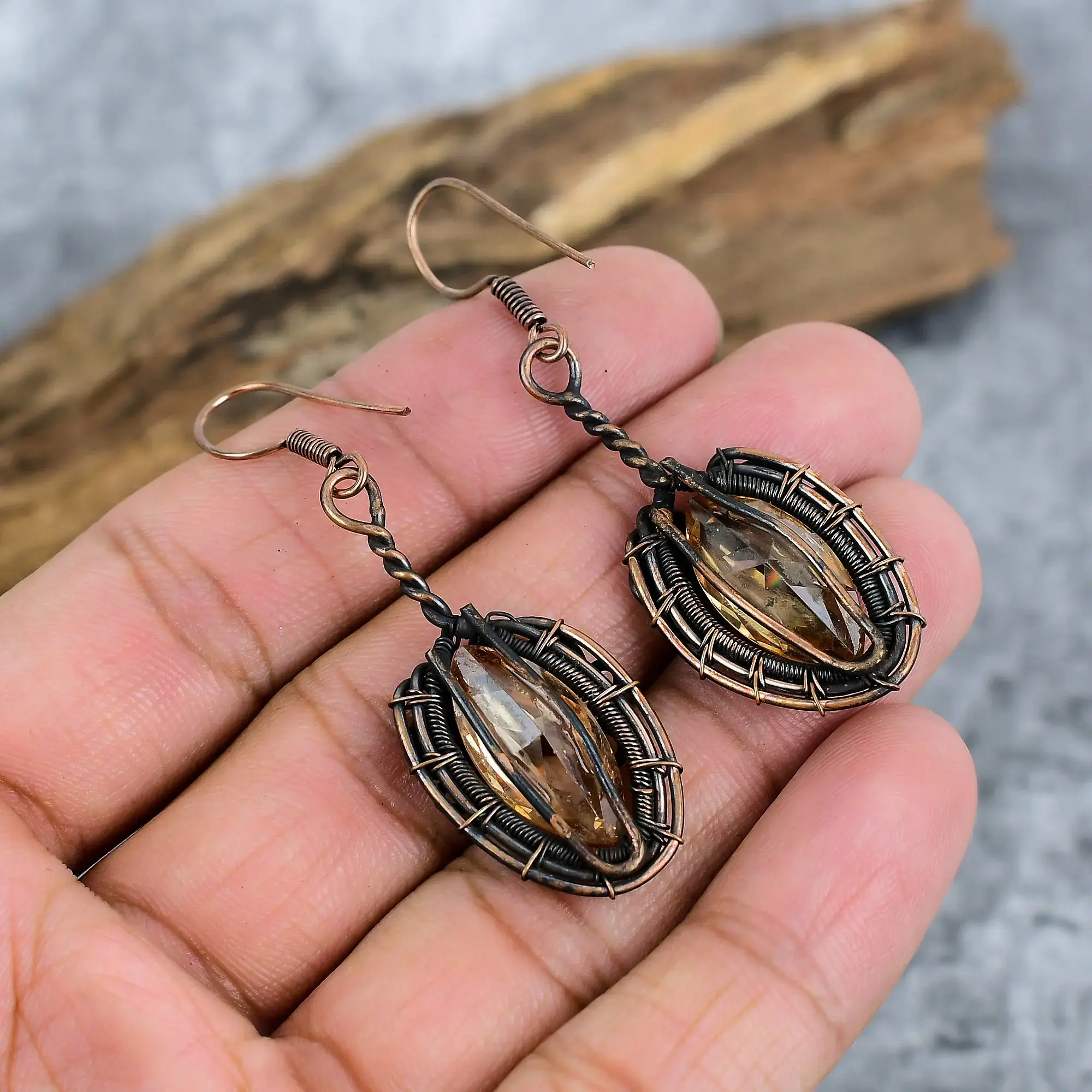 Copper Earrings thumb