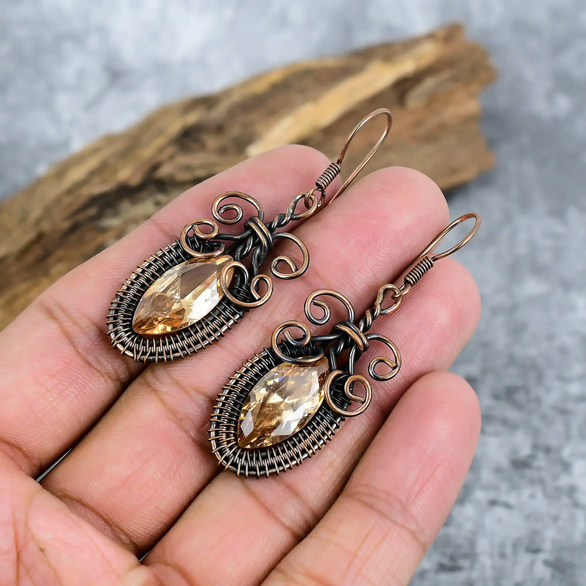 Copper Earrings thumb