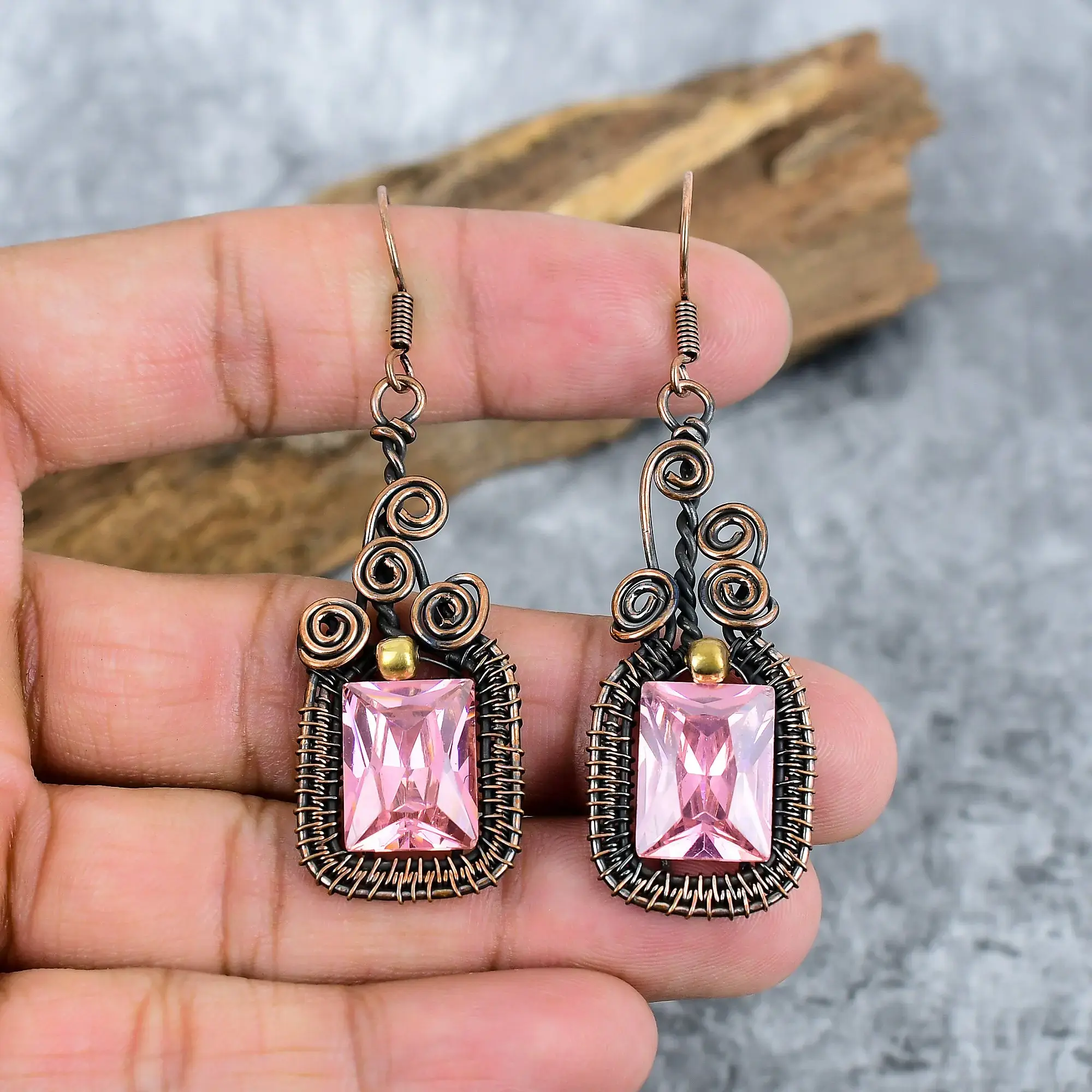 Copper Earrings thumb