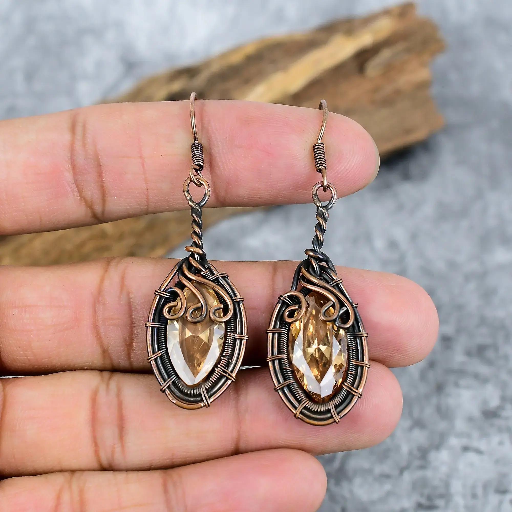 Copper Earrings thumb