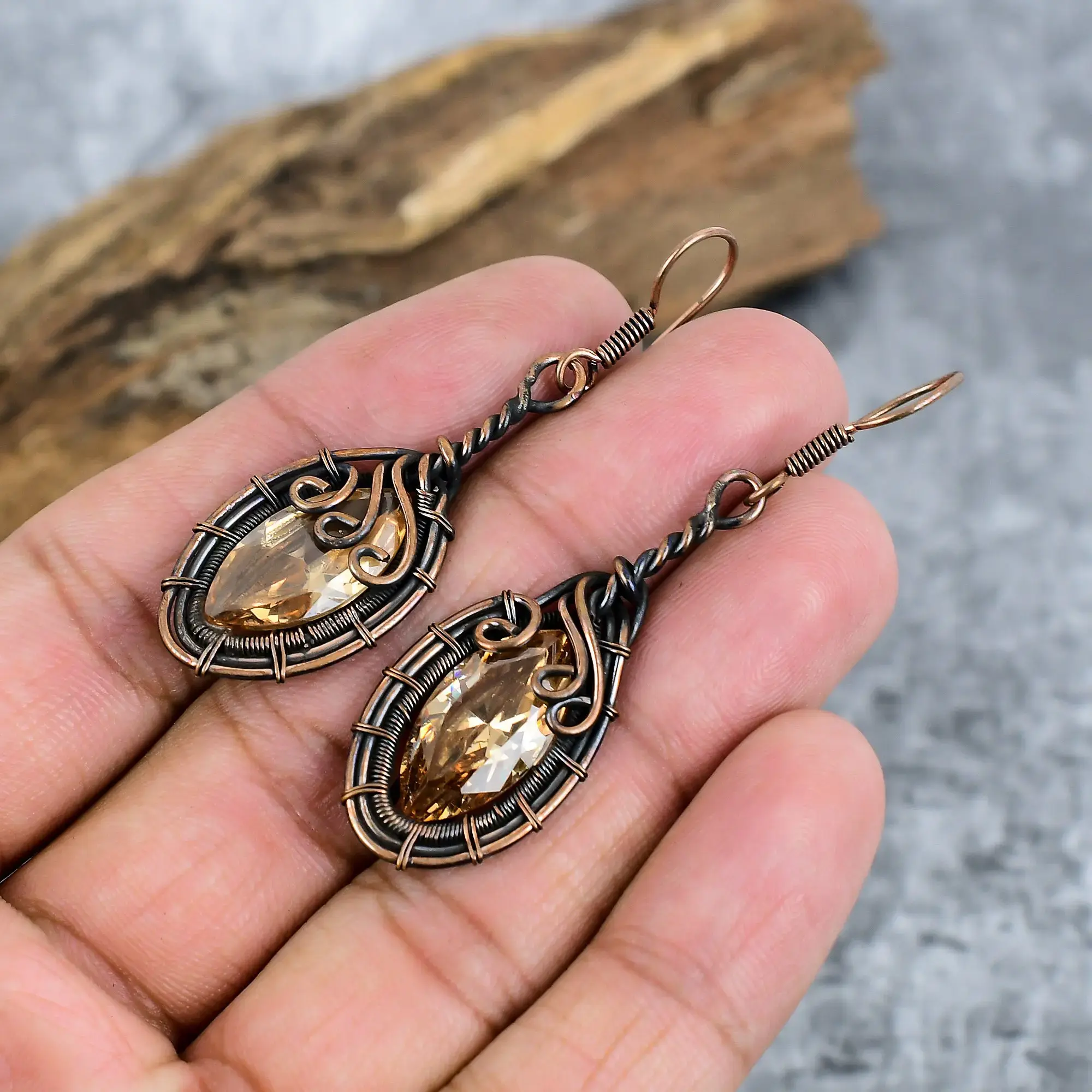 Copper Earrings thumb
