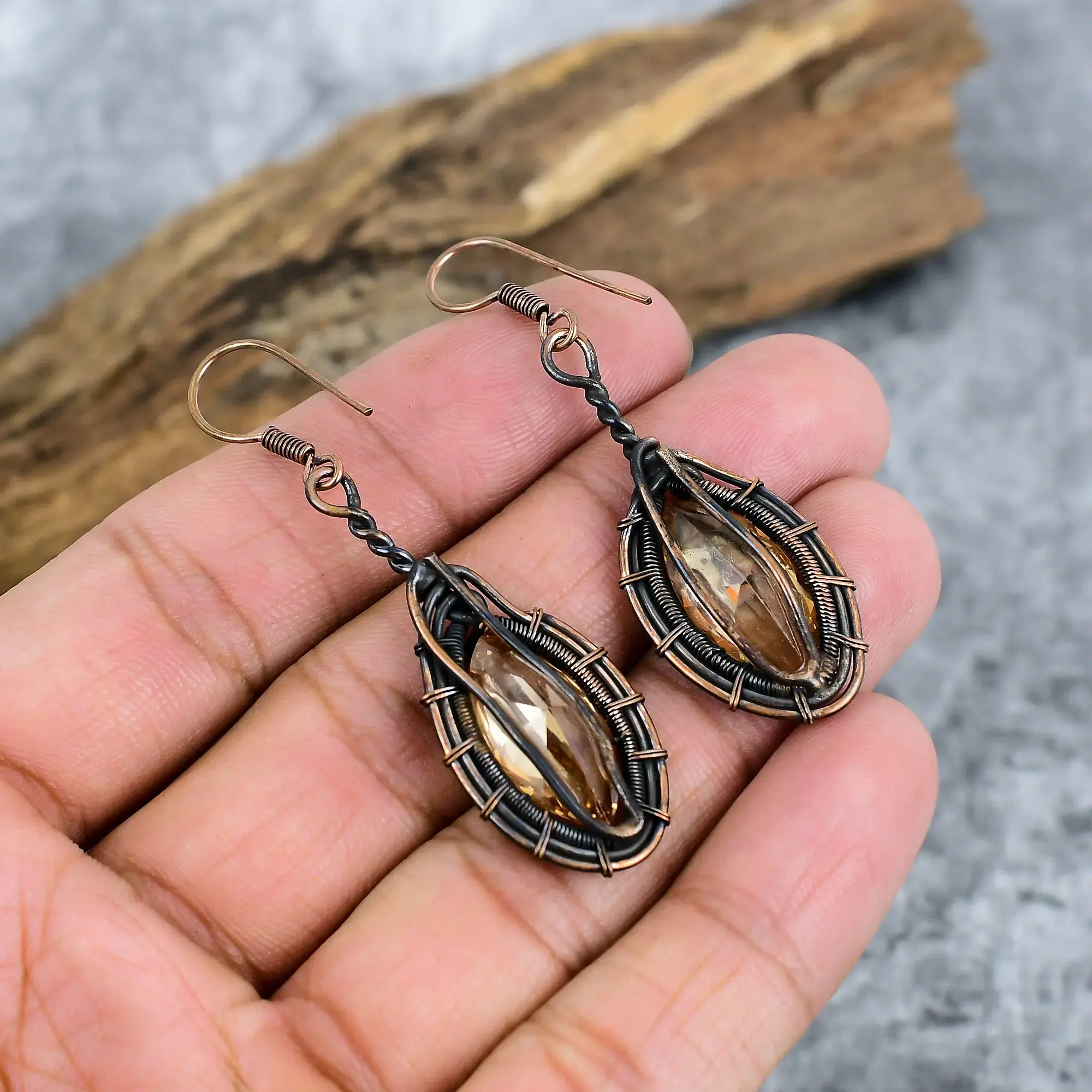 Copper Earrings thumb