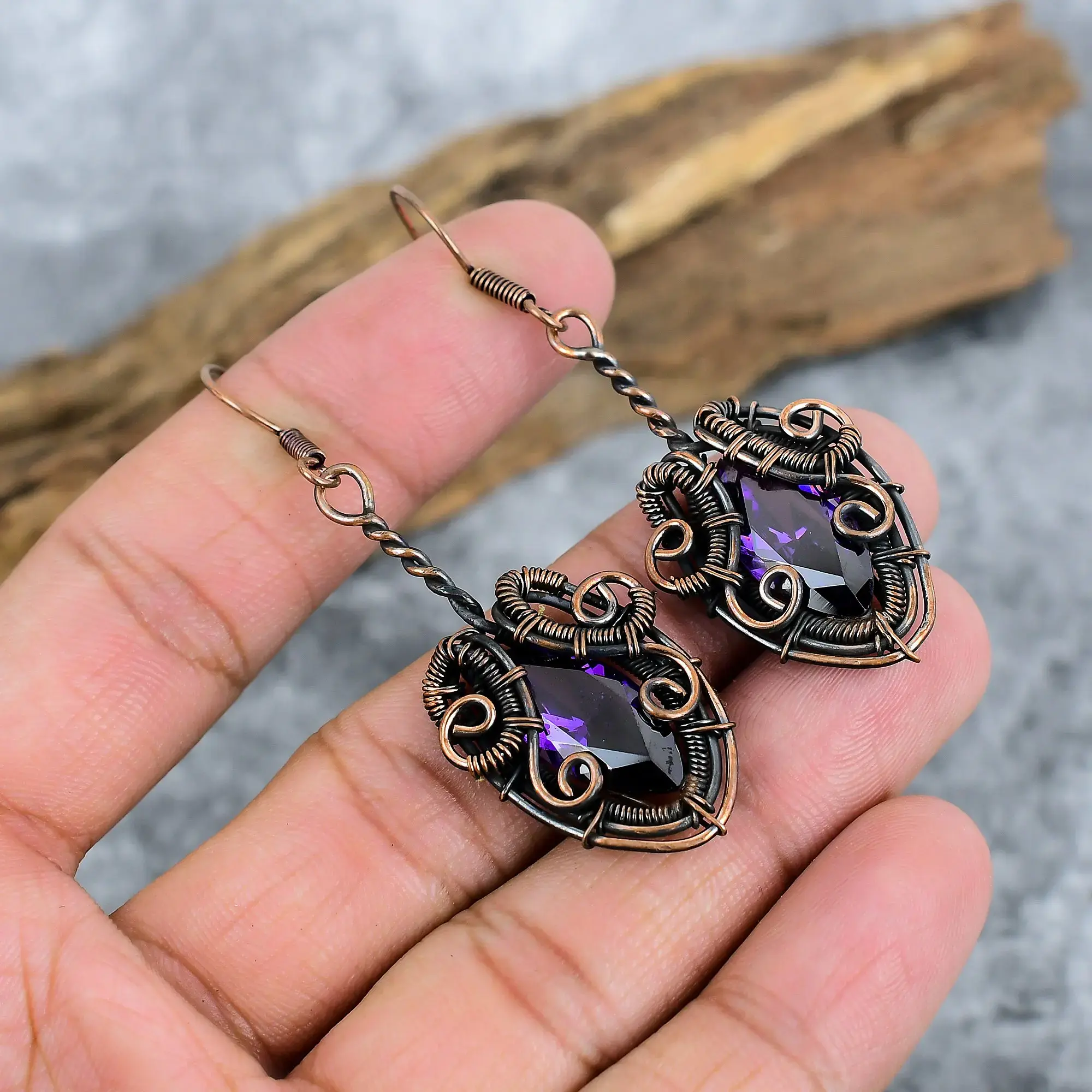 Copper Earrings thumb