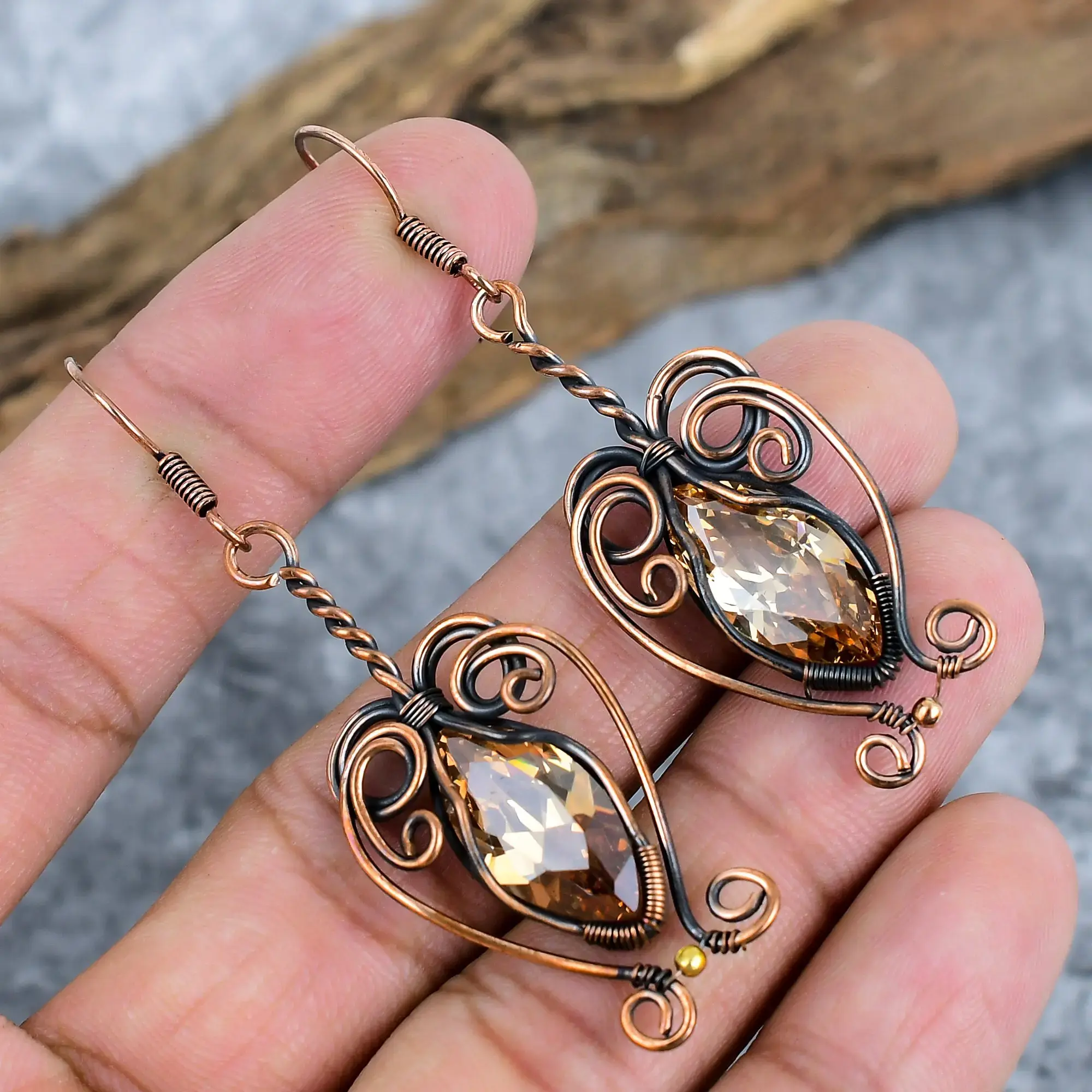 Copper Earrings thumb